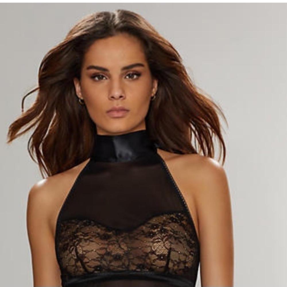 Dark Romantic Goth Witchy Bralette Halter By Hanky Panky NWT Witchycore